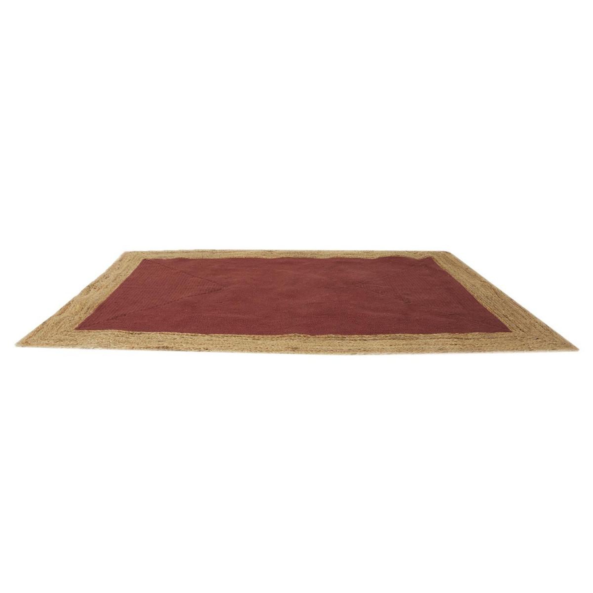 Voir la diapositive 2 : The Home Deco Factory Tapis déco en jute  rodame  120x170cm terracotta