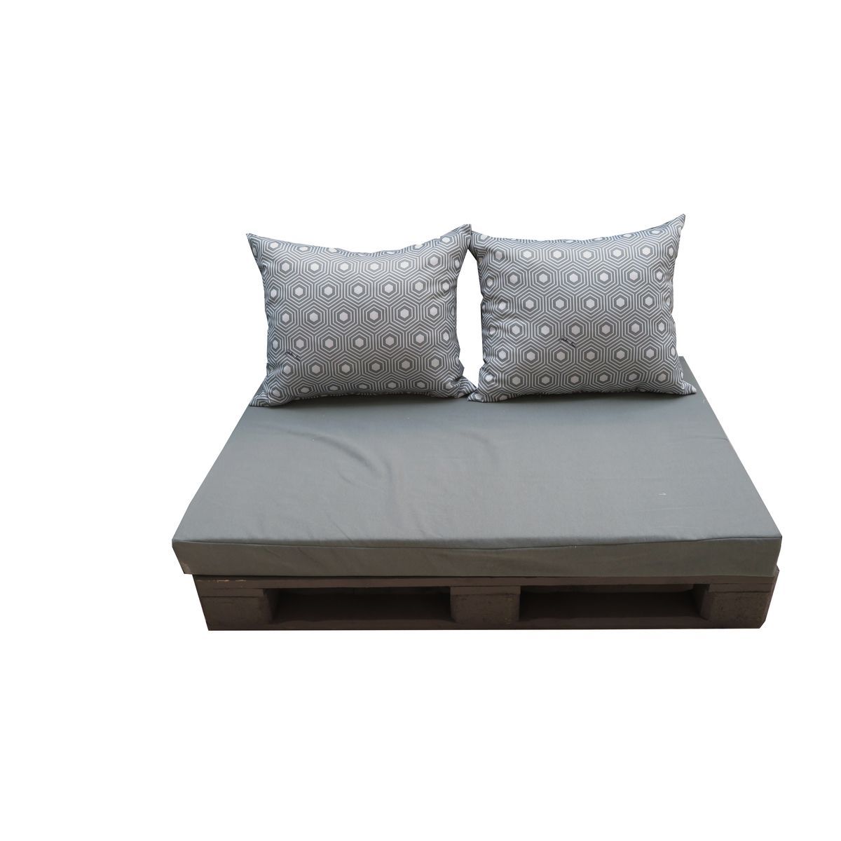 Jardin Privé Ensemble 3 coussins palette 1190x800x100 cm minéral FINLANDE