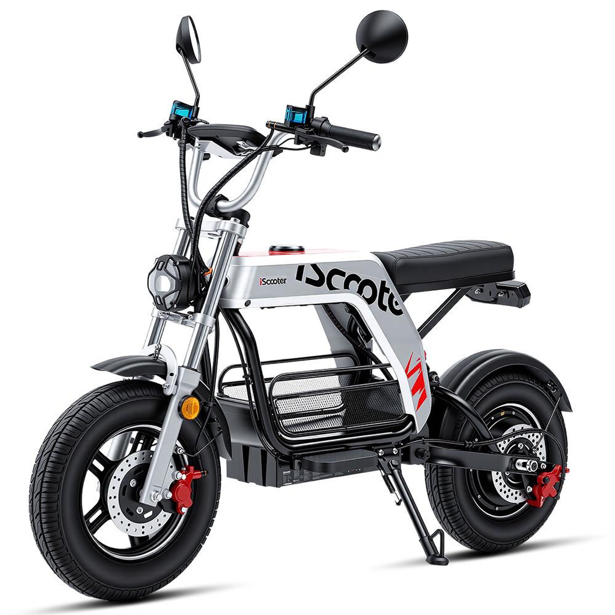 ISCOOTER iScooter DX5 PRO Trottinette électrique avec siège, 52 V 20 Ah, gros pneus 17 , Argent