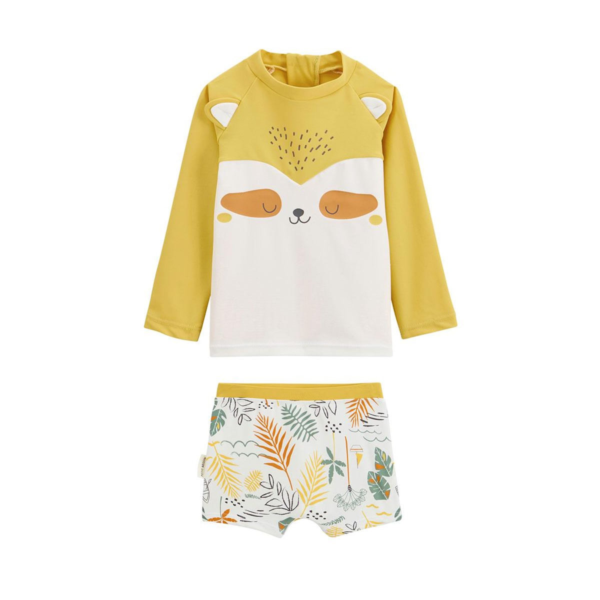 Petit Béguin Maillot de bain bébé 2 pièces t-shirt de protection UV et boxer Baroudeur