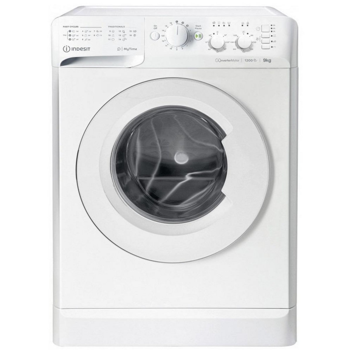 Indesit Lave-linge frontal 9kg 1200 tours/min blanc - MTWC91284WEU