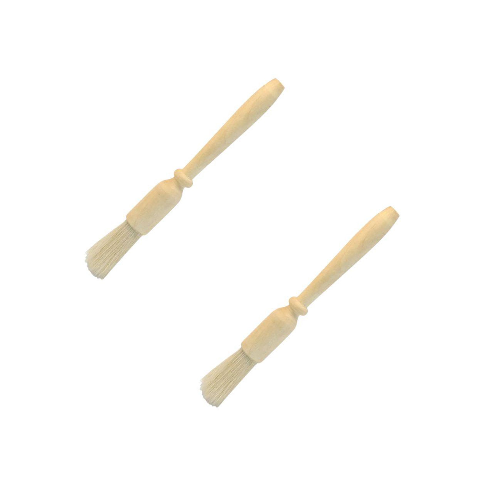 Fackelmann Set de 2 ustensiles de pâtisserie pinceau en poil de porc fackelmann boisselerie