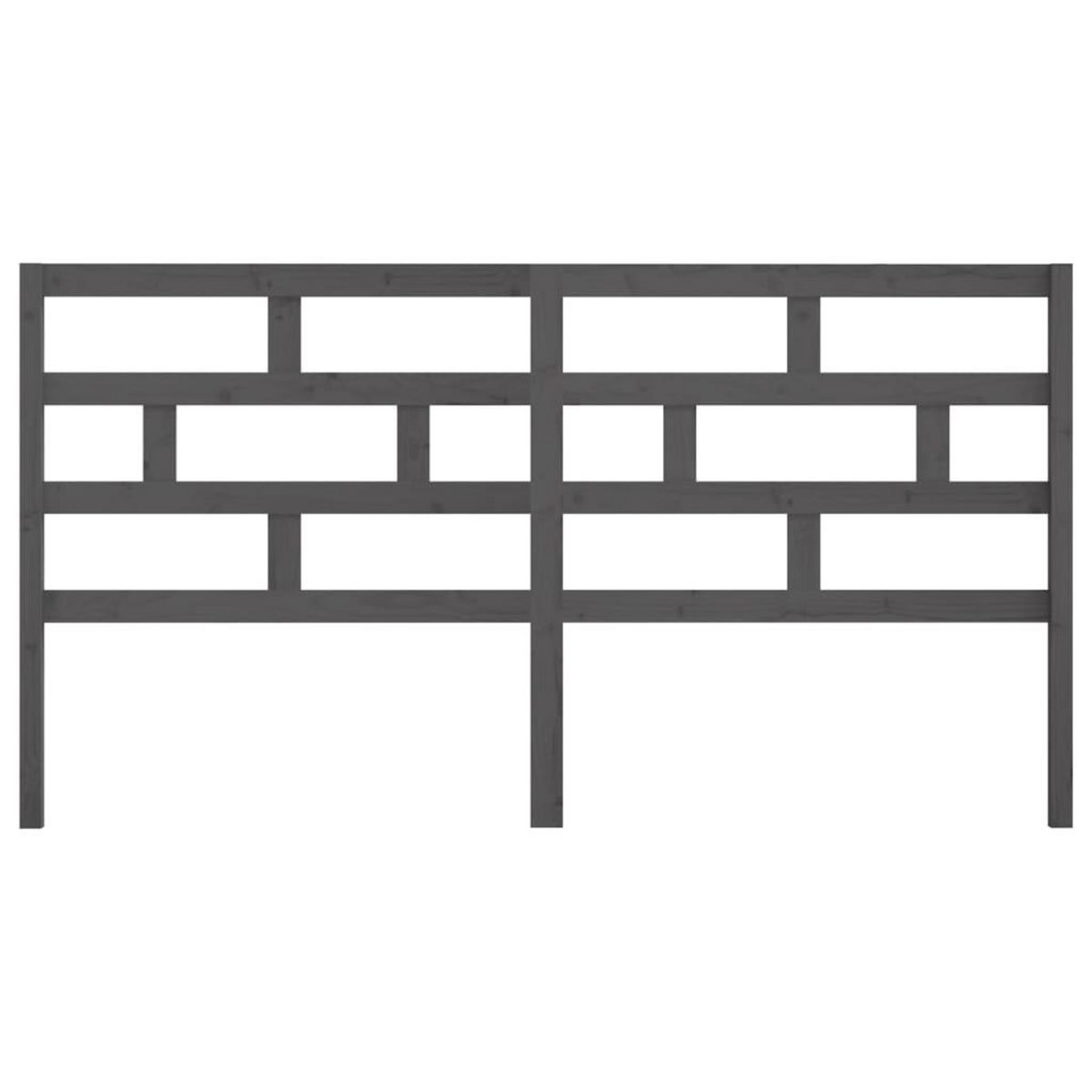 VIDAXL Tete de lit Gris 186x4x100 cm Bois massif de pin