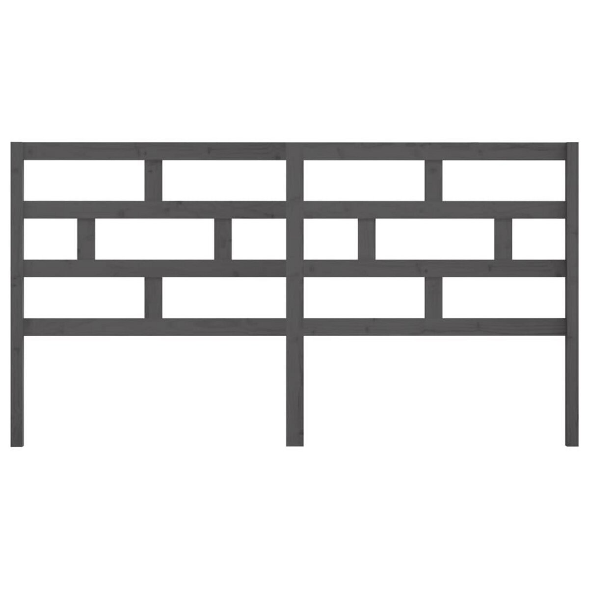 VIDAXL Tete de lit Gris 186x4x100 cm Bois massif de pin