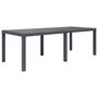 Voir la diapositive 1 : VIDAXL Table de jardin Marron 220x90x72 cm Plastique Aspect de rotin