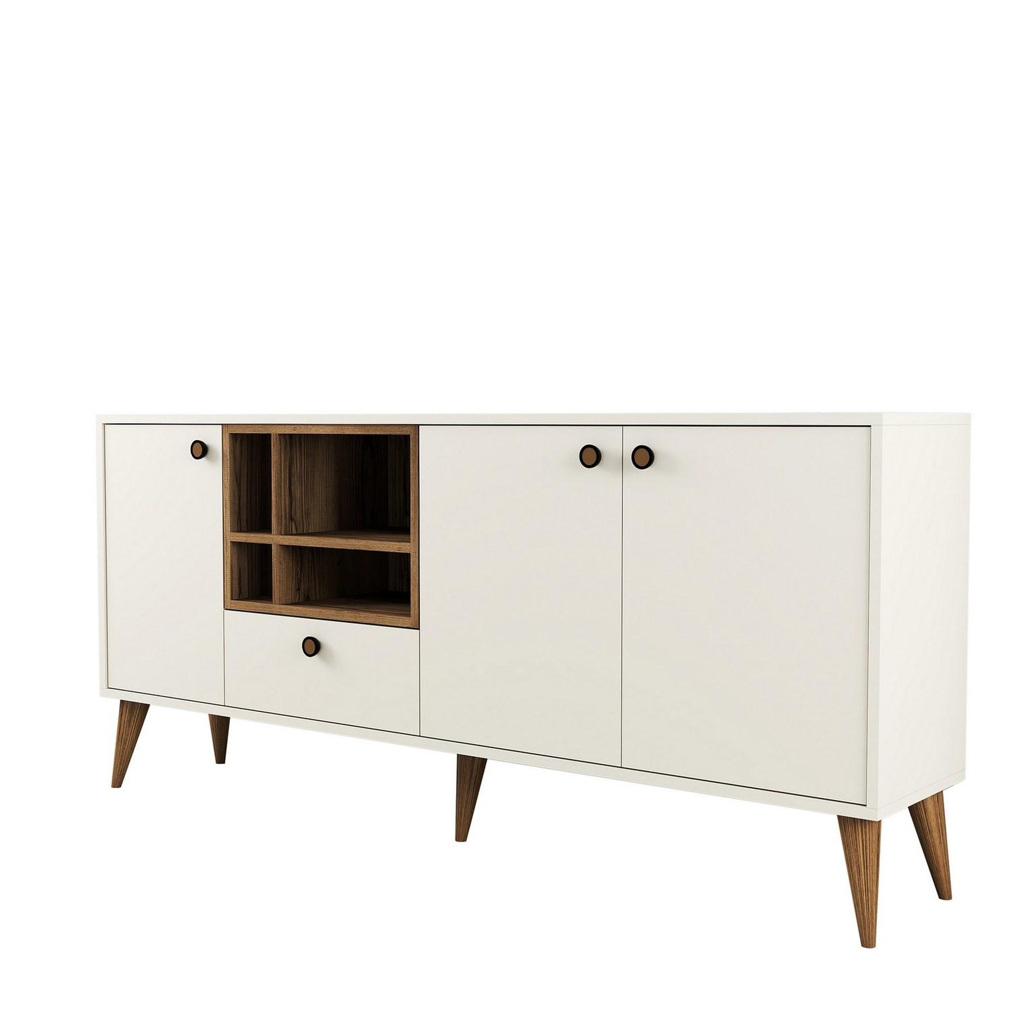 Habitat et Jardin Buffet en bois  napoli  - 180 x 35 x 81 cm - crème
