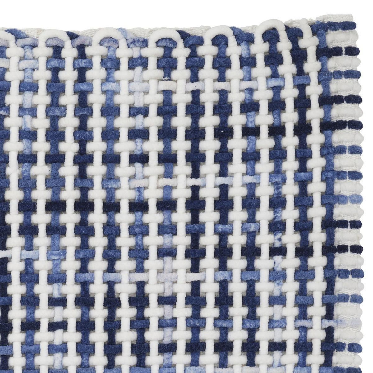 GUY LEVASSEUR Tapis déco quadrillé en polycoton 50x80cm