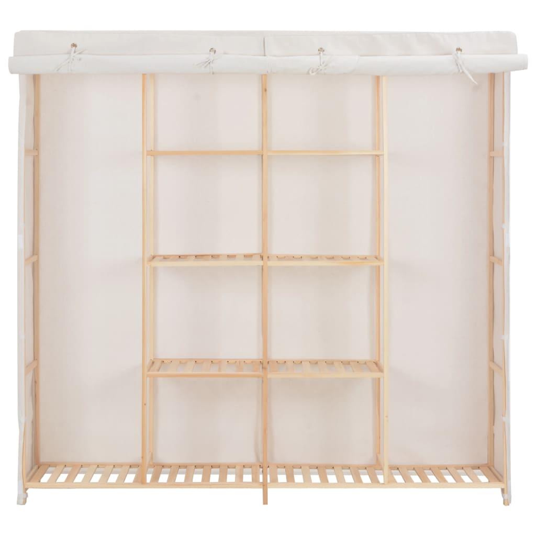 Voir la diapositive 2 : VIDAXL Garde-robe Blanc 173x40x170 cm Tissu