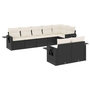 Voir la diapositive 2 : VIDAXL Salon de jardin 8 pcs avec coussins noir resine tressee
