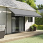 Voir la diapositive 1 : VIDAXL Tissu de remplacement de cantonniere d'auvent rayure anthracite