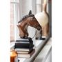Voir la diapositive 2 : Paris Prix Statuette Déco  Tête de Cheval  35cm Marron