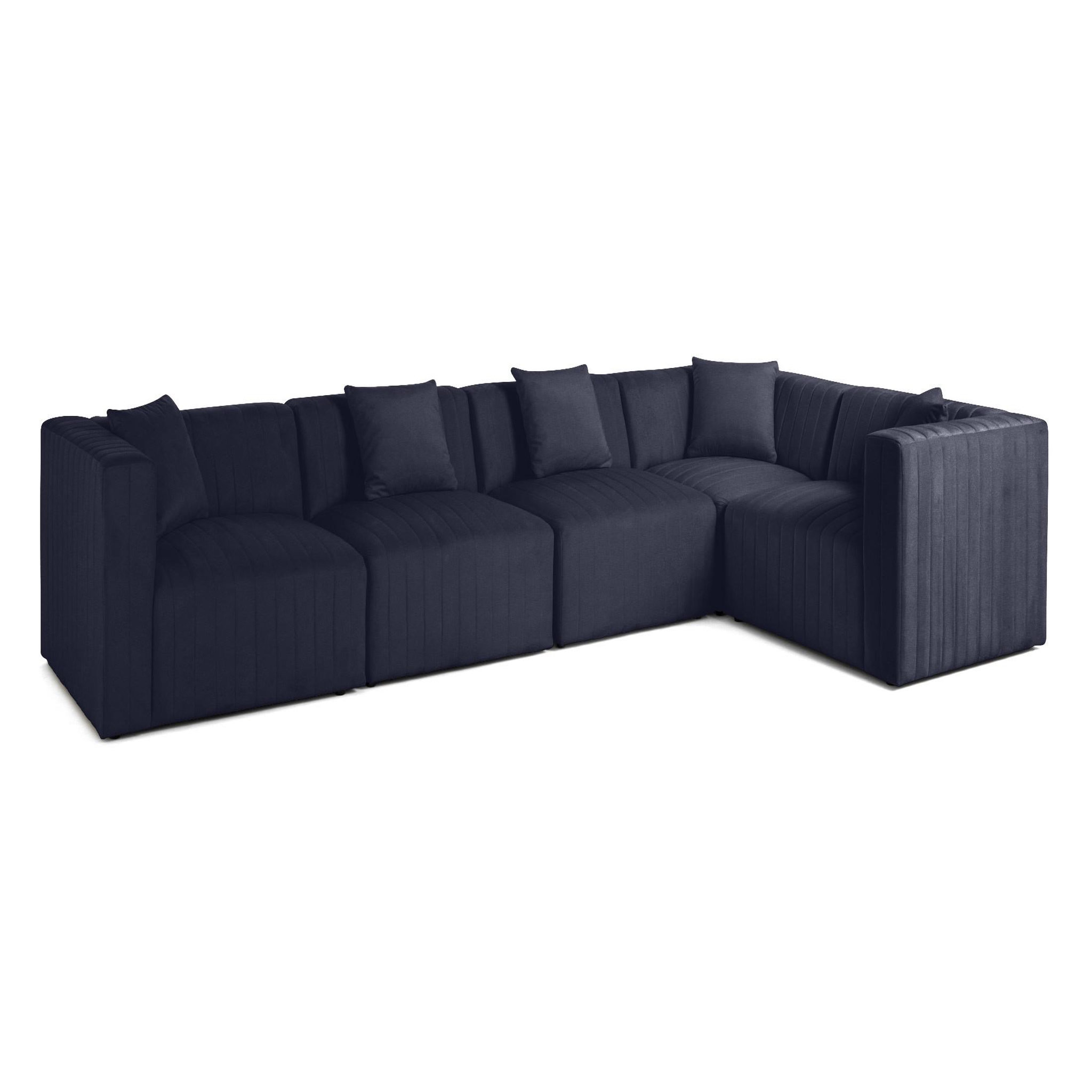 Voir la diapositive 3 : BEST MOBILIER Nova - canapé modulable d'angle réversible - 6 places - en velours