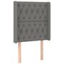 Voir la diapositive 2 : VIDAXL Tete de lit avec oreilles Gris fonce 83x16x118/128 cm Tissu