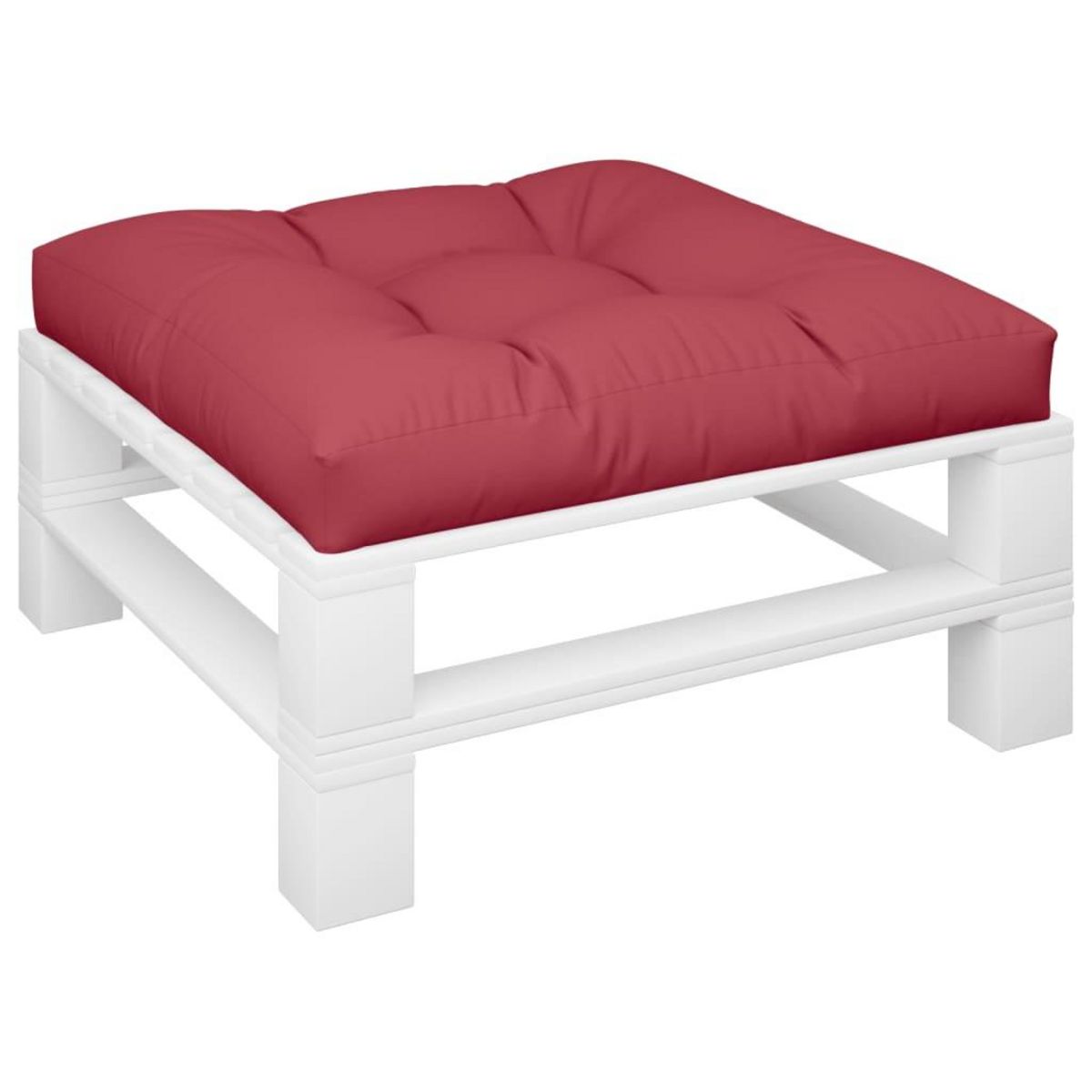 VIDAXL Coussin de palette rouge bordeaux 80x80x12 cm tissu
