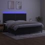 Voir la diapositive 4 : VIDAXL Sommier a lattes de lit matelas et LED Noir 200x200 cm Velours