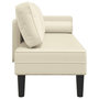 Voir la diapositive 4 : VIDAXL Chaise longue avec coussins creme similicuir