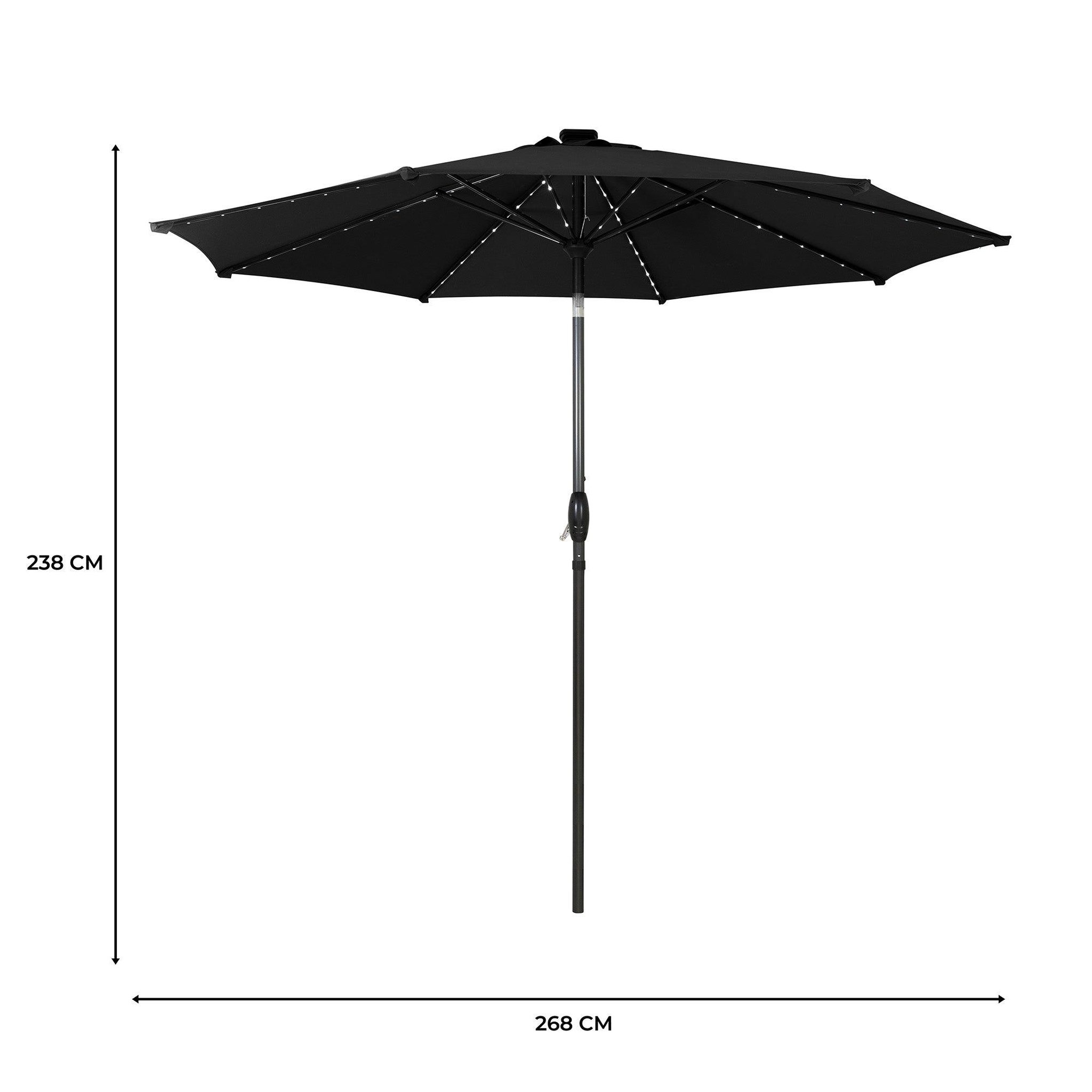 Voir la diapositive 5 : Monster Parasol Inclinable à LED 2,7 m