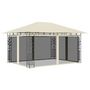 Voir la diapositive 3 : VIDAXL Tonnelle avec moustiquaire et lumieres LED 4x3x2,73 m Creme