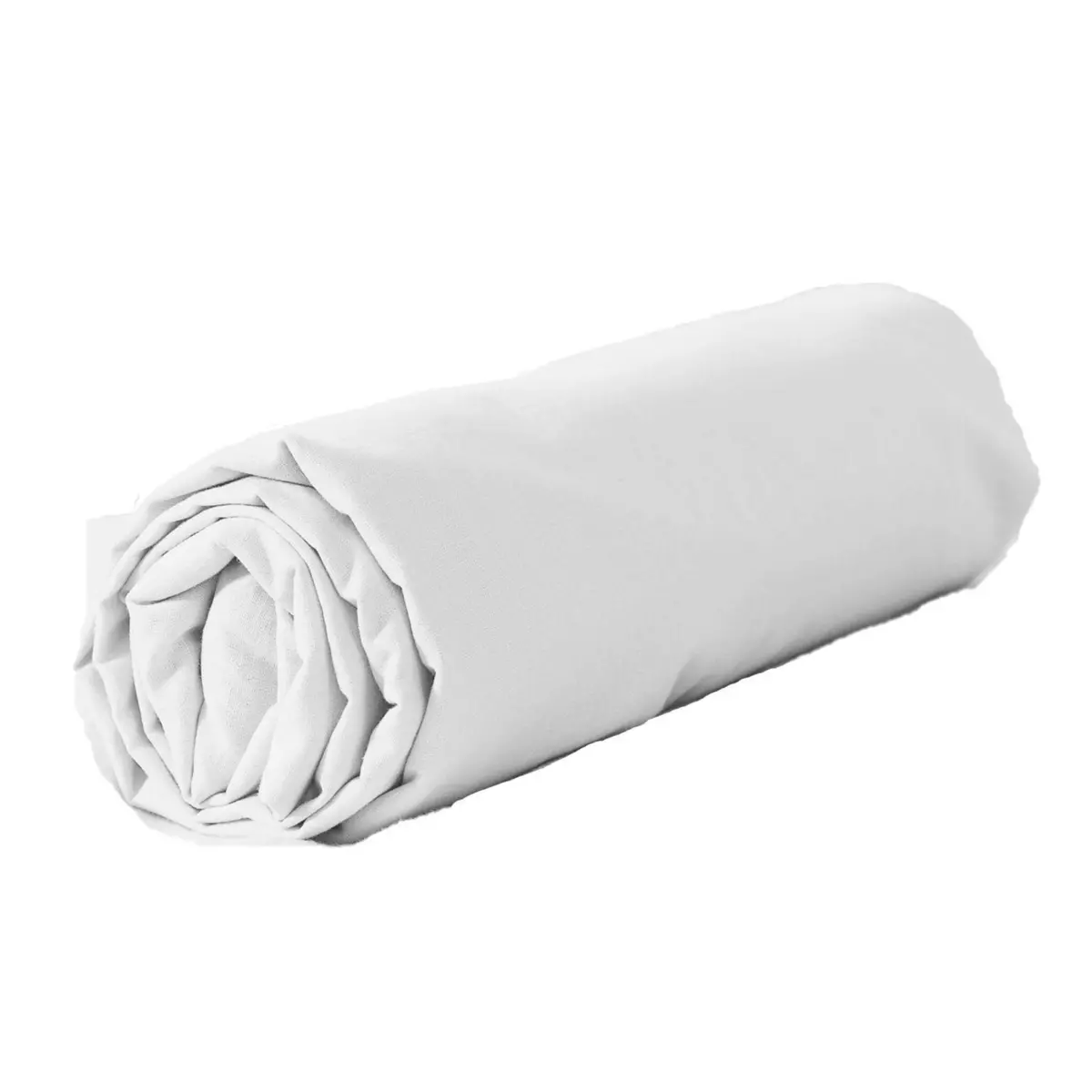 COTE DECO Drap housse - 100% coton lavé 57 fils - 140 x 190 cm - Blanc