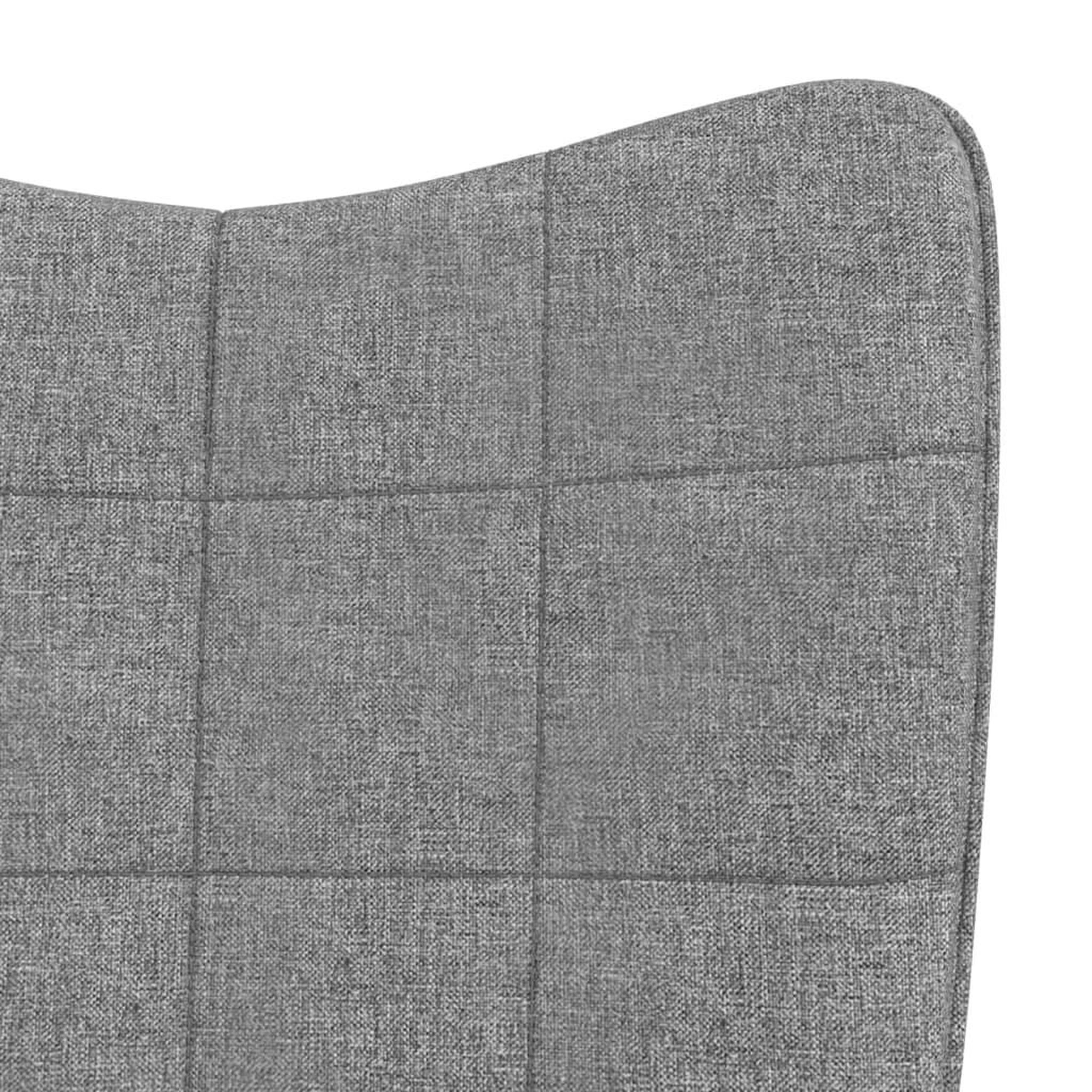 Voir la diapositive 5 : VIDAXL Chaise a bascule Gris clair Tissu