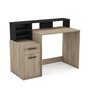 Voir la diapositive 4 : Demeyere Bureau avec rangements - DELPHI - Chene/noir - L126,2 x P59.8 x H93.5cm - DEMEYERE