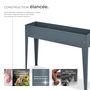 Voir la diapositive 3 : tectake Carré potager sur pied en acier lâqué époxy gris anthracite