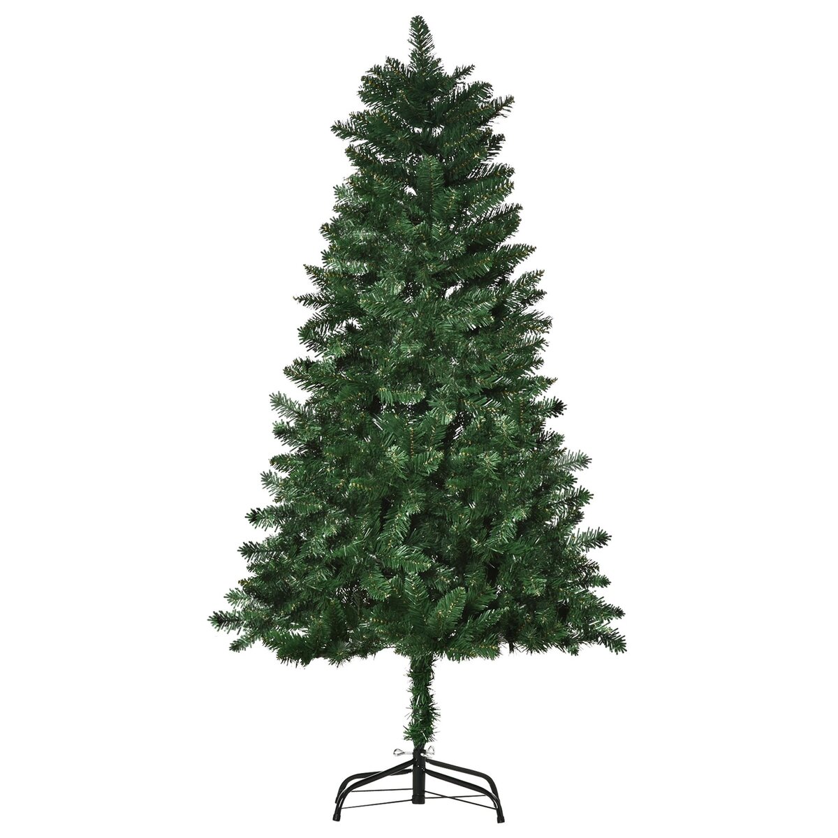 HOMCOM Sapin de Noël Artificiel enneigé Ø 112 x 180H cm 521 Branches épines  Imitation Nordmann Grand réalisme