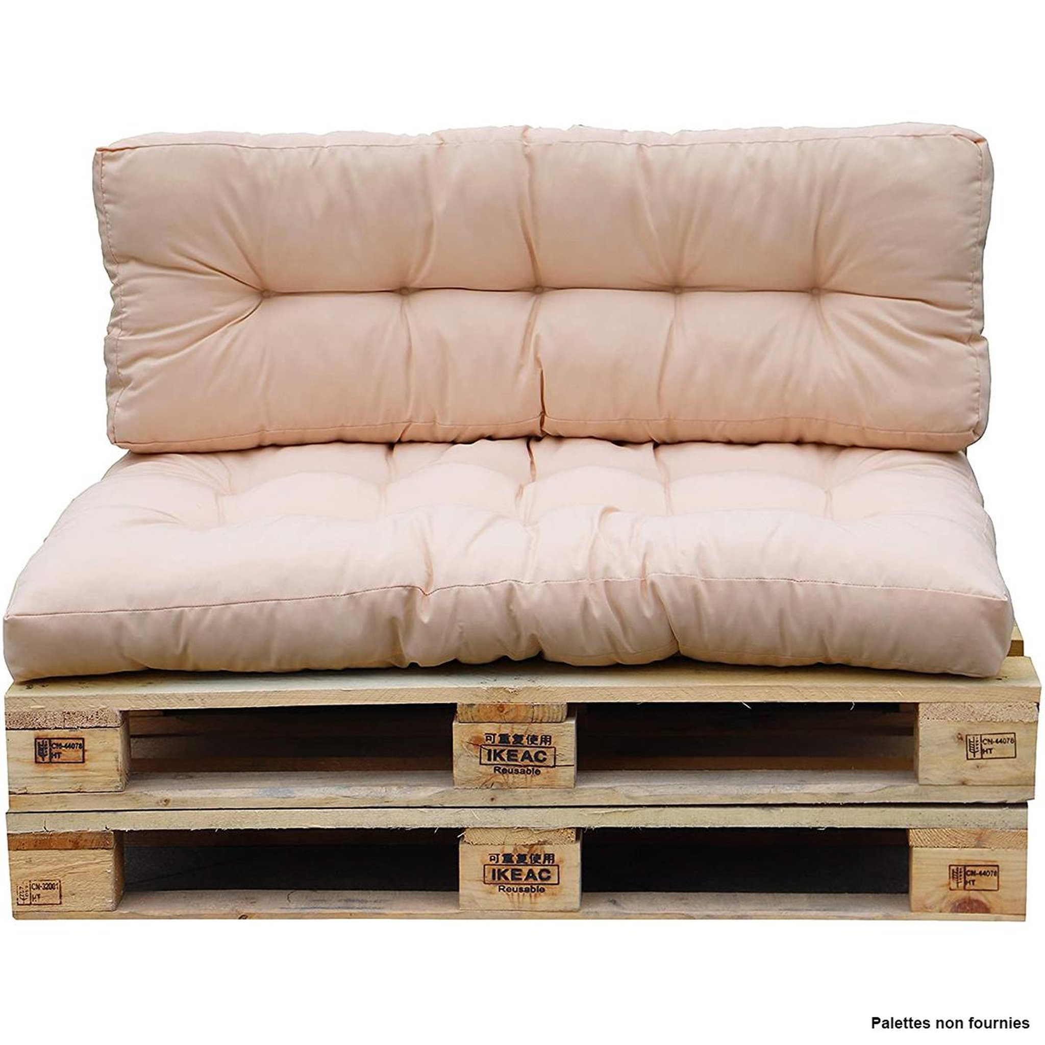 RED DECO Set 2 coussins d'extérieur taupe - RIOUTA