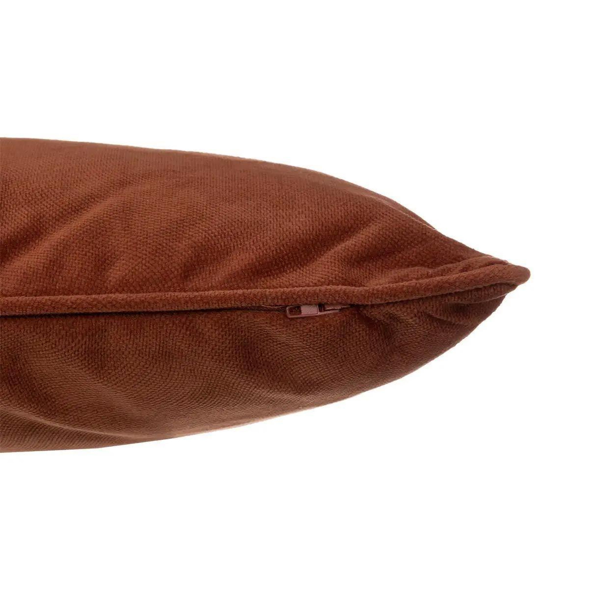 Voir la diapositive 2 : ATMOSPHERA Coussin déhoussable  lilou  50x30cm terracotta