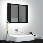 VIDAXL Armoire a miroir de salle de bain LED Noir 60x12x45 Acrylique