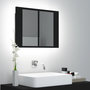 Voir la diapositive 1 : VIDAXL Armoire a miroir de salle de bain LED Noir 60x12x45 Acrylique