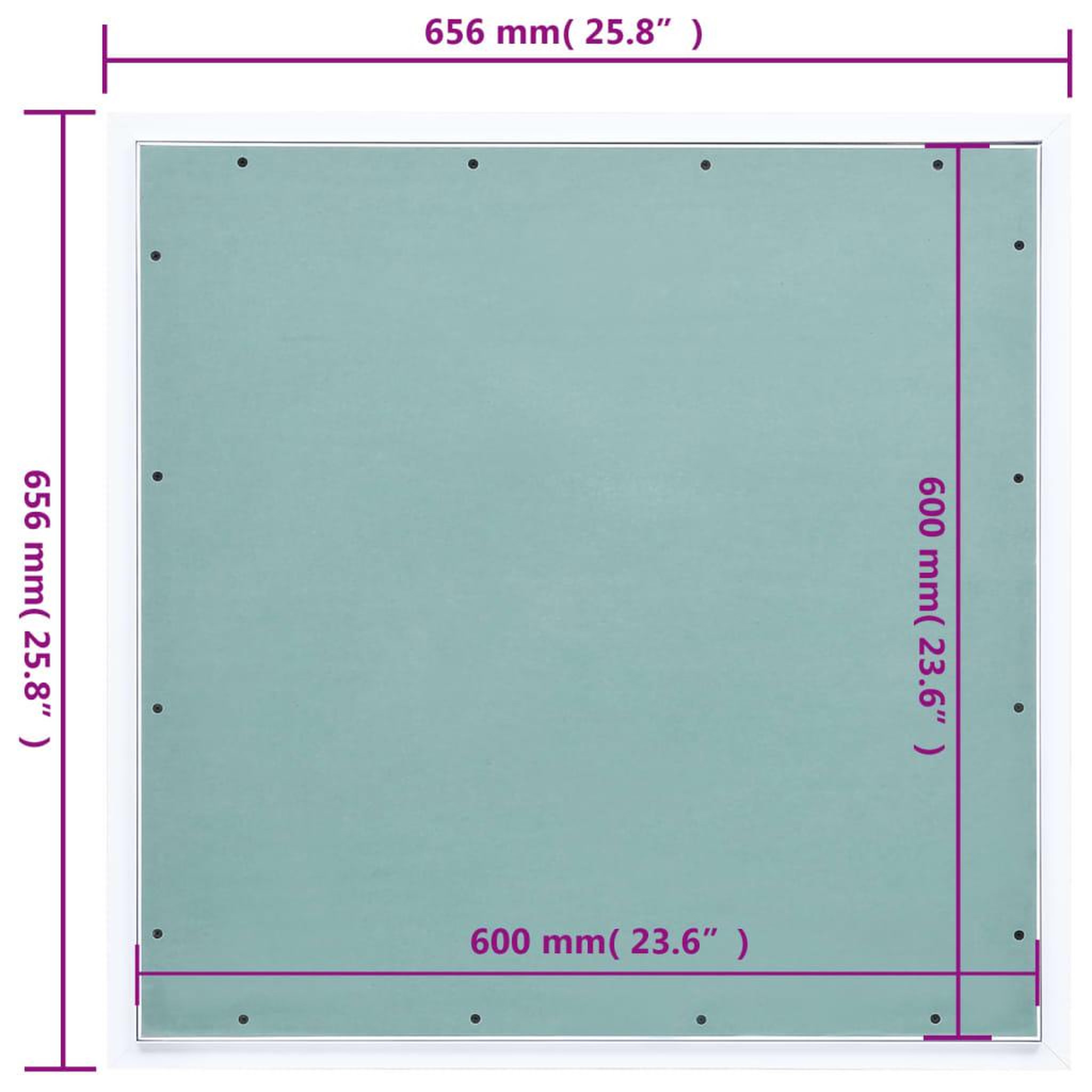 Voir la diapositive 6 : VIDAXL Panneau d'acces Cadre en aluminium plaque de platre 600x600 mm