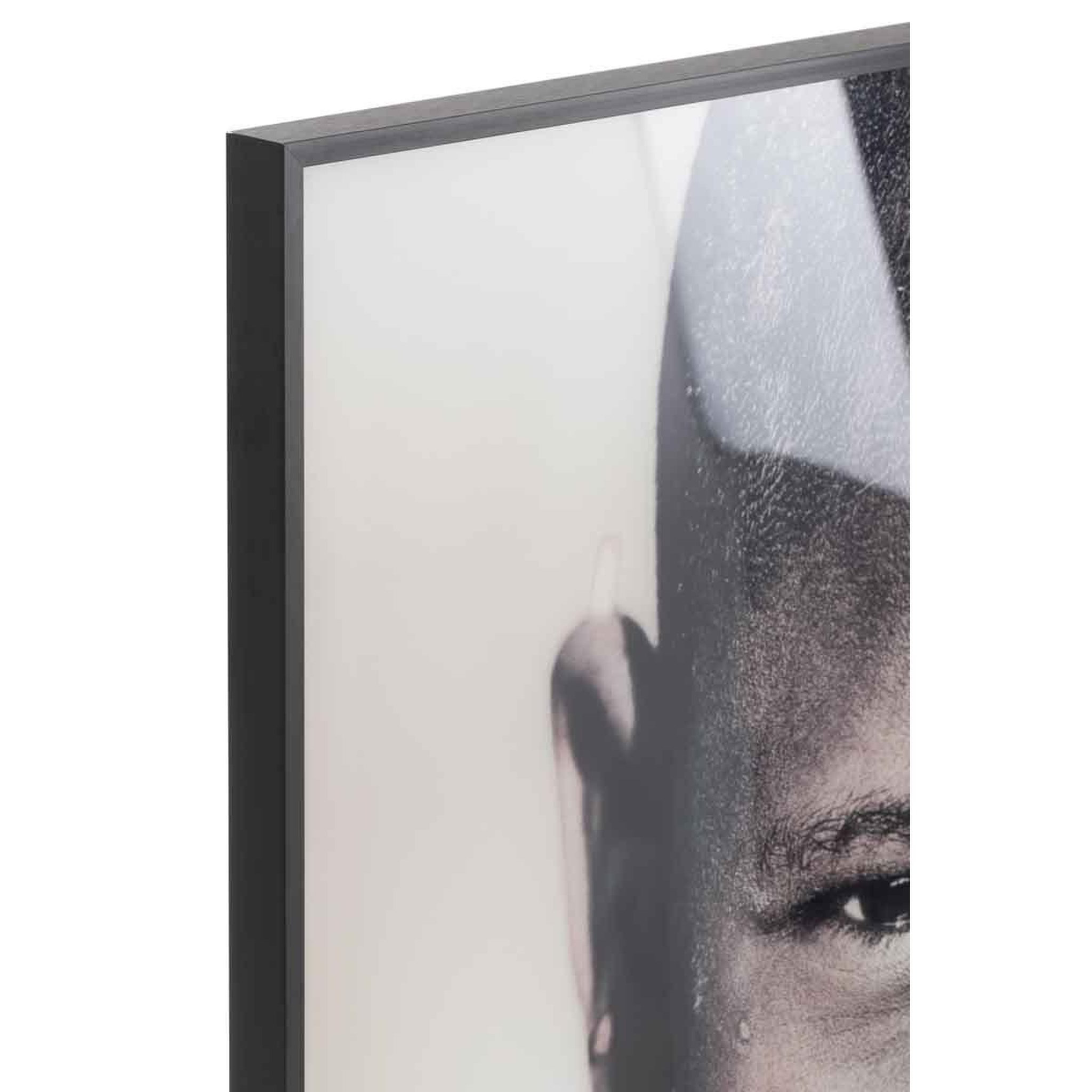Voir la diapositive 2 : J-LINE Tableau déco en verre  petit garçon  82x121cm noir