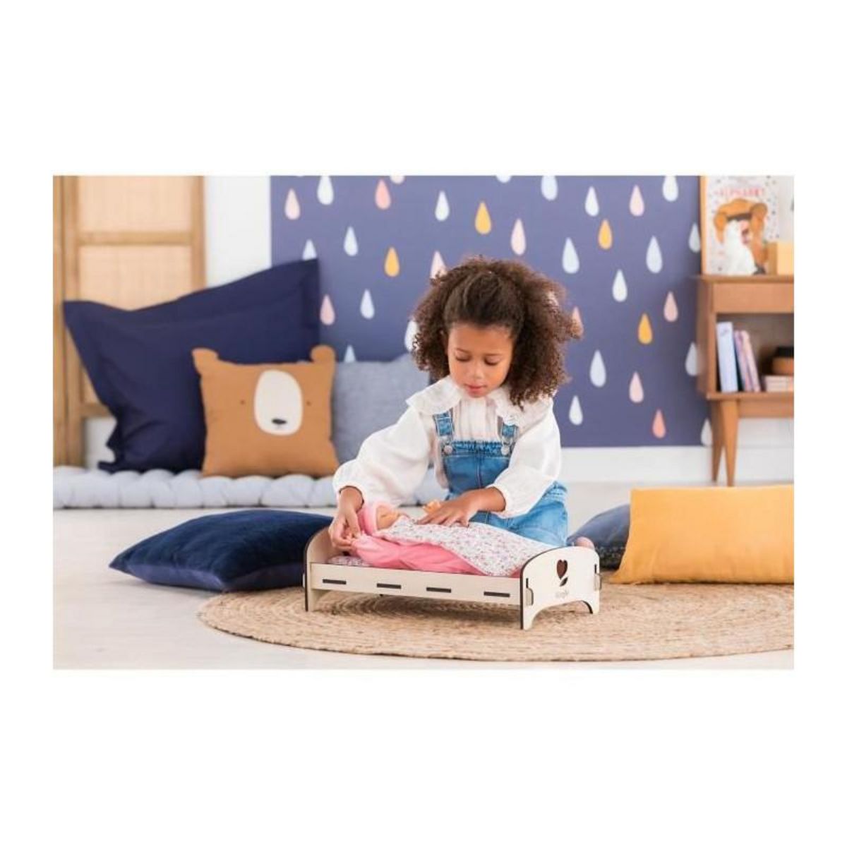 Corolle Lit en Bois pour poupon 30 et 36 cm