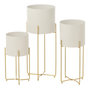 Voir la diapositive 1 : Paris Prix Lot de 3 Cache-Pots en Métal  Julius  58cm Blanc