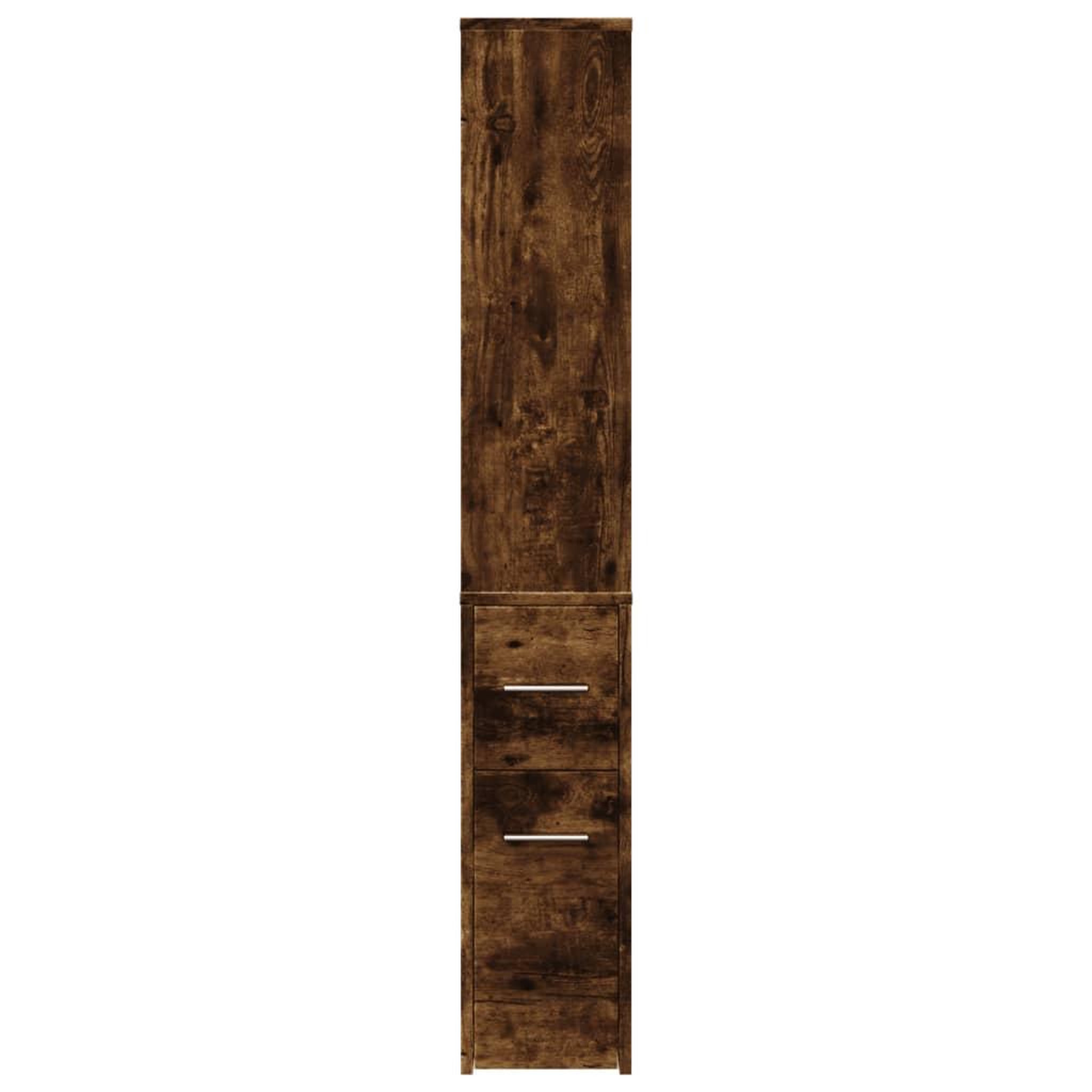 Voir la diapositive 5 : VIDAXL Armoire de salle de bain etroite avec roulettes chene fume