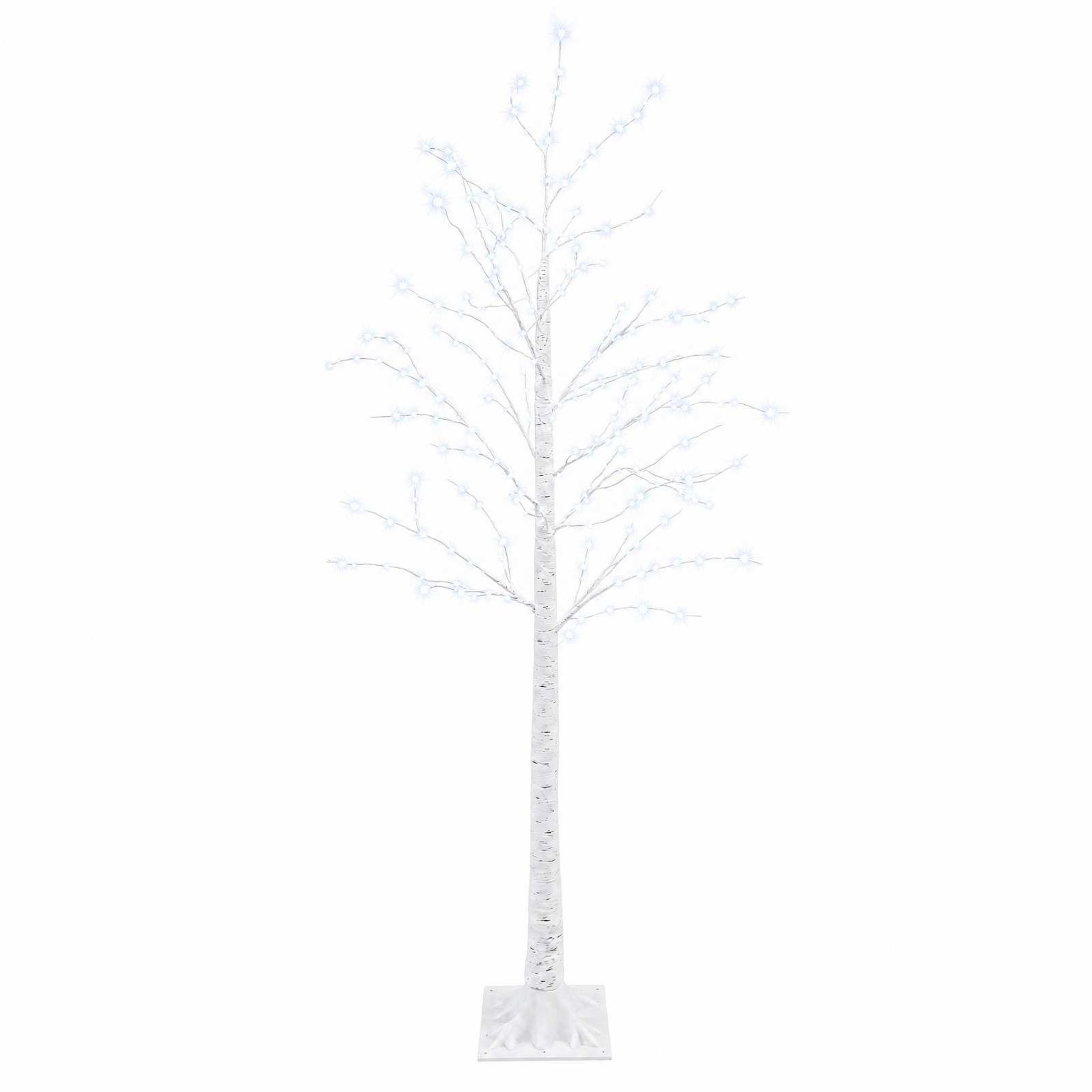 VIDAXL Arbre de Noël en bouleau Blanc 22 x 22 x 180 cm Plastique
