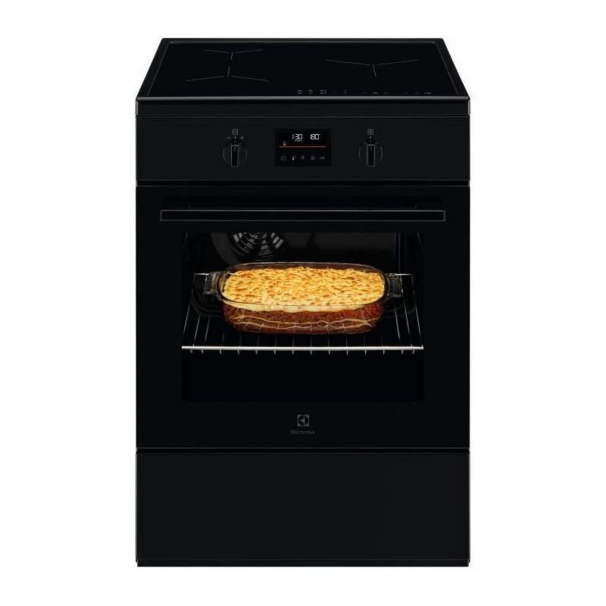 ELECTROLUX Cuisiniere multifonction a induction - Pyrolyse - ELECTROLUX - LKI648944K - 3 foyers - 7200 W - 60 x 60 cm - Noir