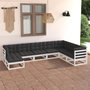 Voir la diapositive 1 : VIDAXL Salon de jardin 8 pcs avec coussins Bois de pin massif