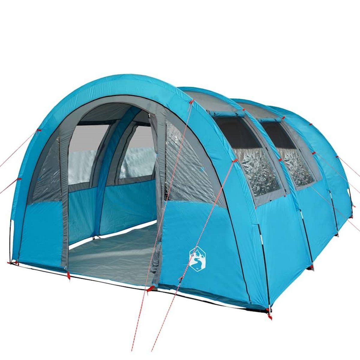 VIDAXL Tente de camping tunnel 4 personnes bleu impermeable