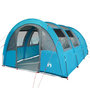 Voir la diapositive 5 : VIDAXL Tente de camping tunnel 4 personnes bleu impermeable