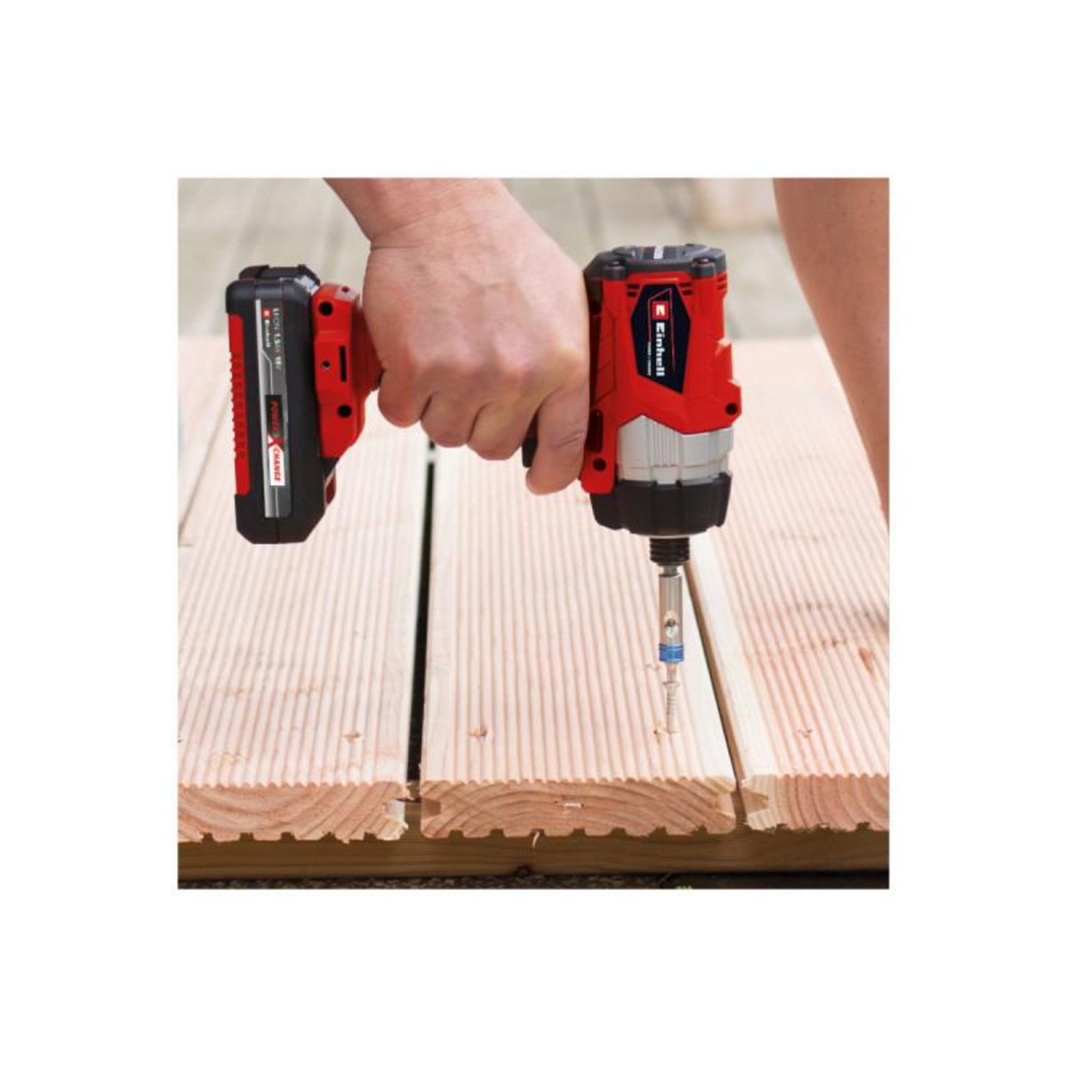Einhell Pack EINHELL 18V Power X-Change - Visseuse clé à chocs à percussion TE-CI 18/1 Li-Solo - Lampe LED