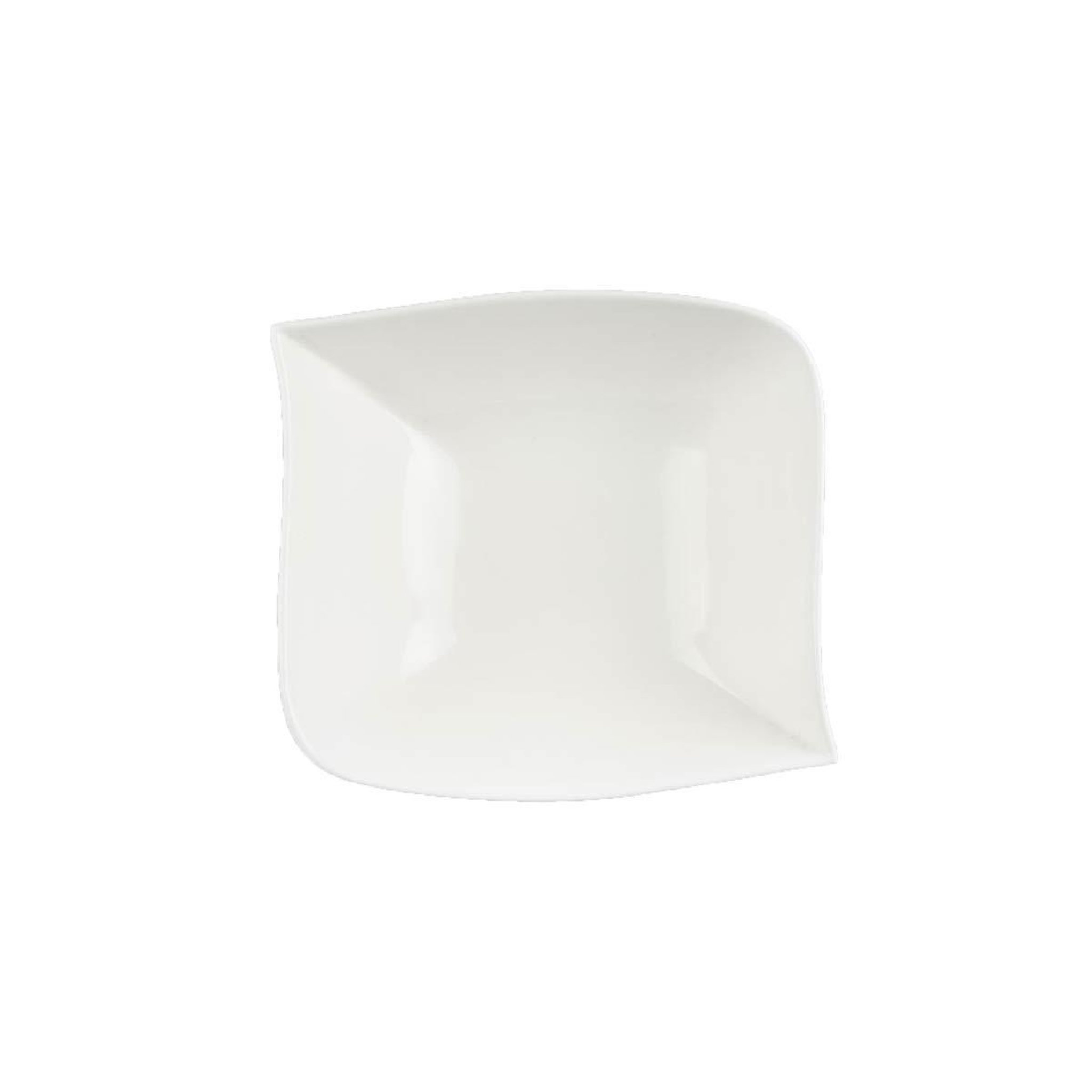 Voir la diapositive 3 : SECRET DE GOURMET Coupelle carrée  vague  13cm blanc