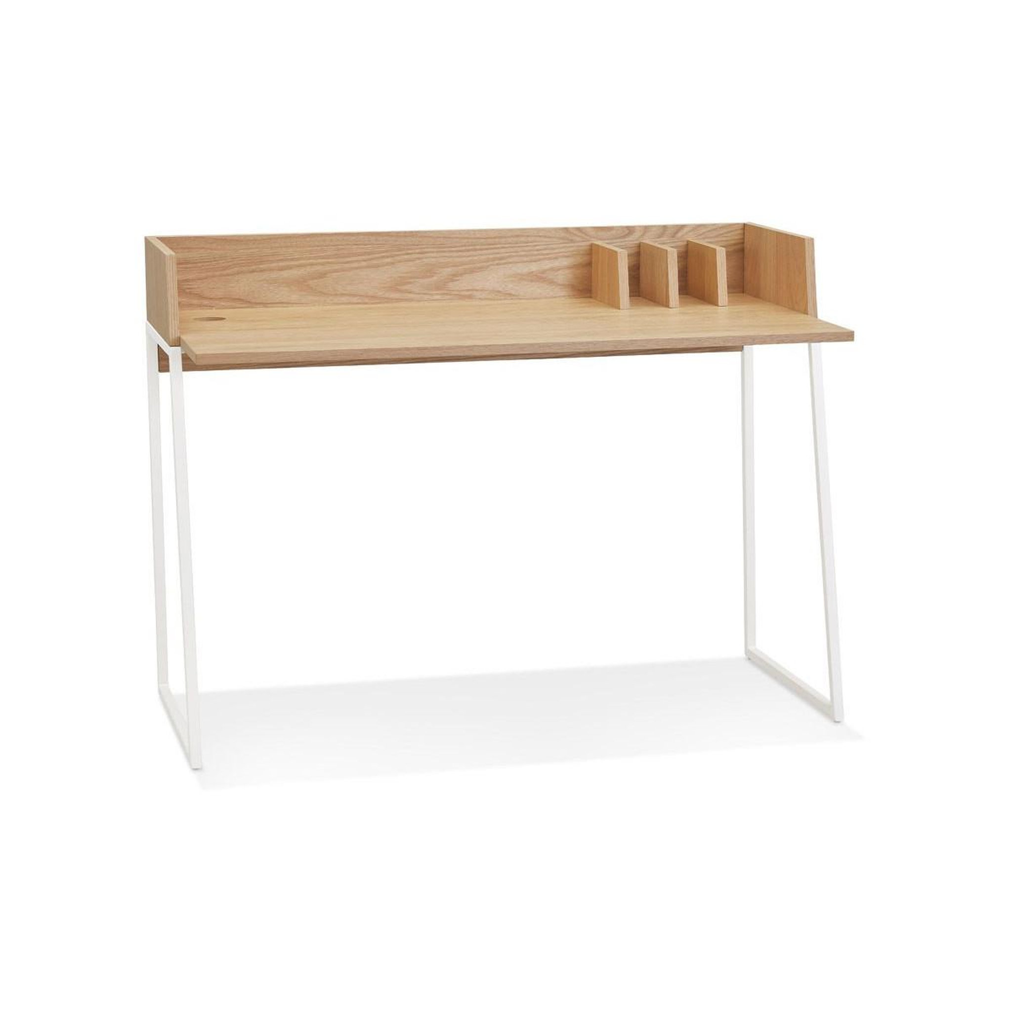 Voir la diapositive 1 : Paris Prix Bureau Design  Zélana  120cm Naturel & Blanc