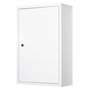 Voir la diapositive 1 : KLEANKIN Armoire à pharmacie 2 étagères 3 niveaux verrouillable dim. 40L x 18l x 60H cm 2 clés métal blanc