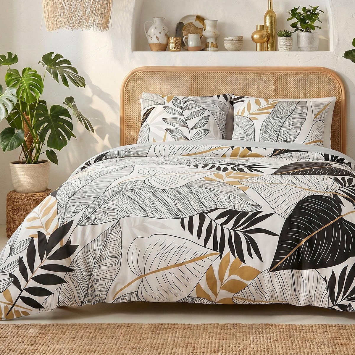 ATELIER DU COTON Parure housse de couette 100% coton 57fils moana