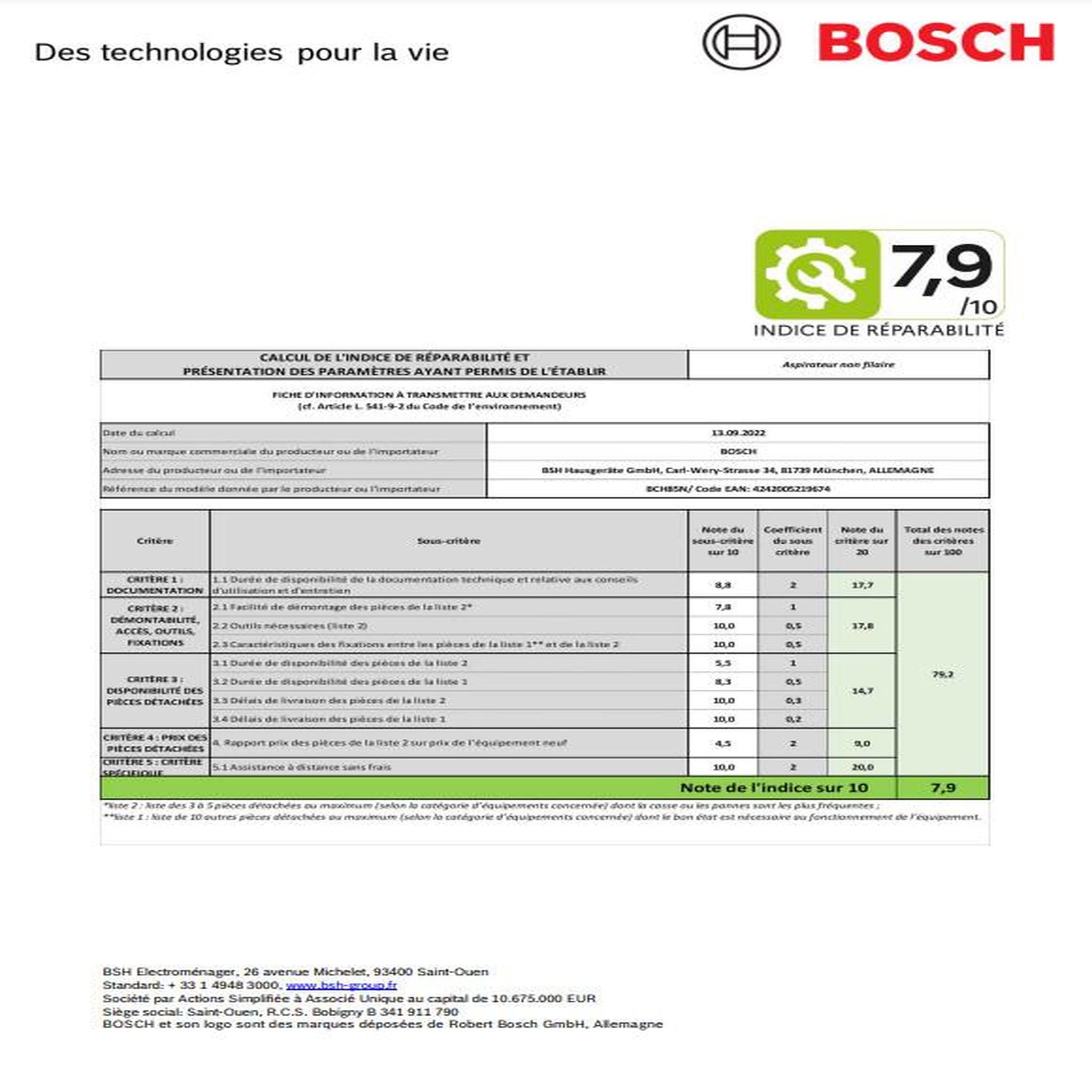 Voir la diapositive 3 : BOSCH Aspirateur balai rechargeable 20v bleu - bch85n