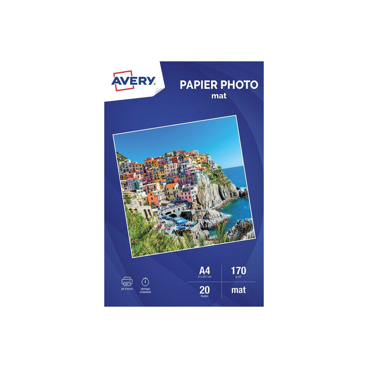 AVERY Papier photo 20 Photos mates A4 170g/m²