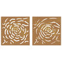 Voir la diapositive 5 : VIDAXL Decorations murales jardin 2 pcs 55x55 cm design de rose
