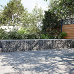 VIDAXL Panier gabion avec couvercle 500x100x50 cm fer galvanise